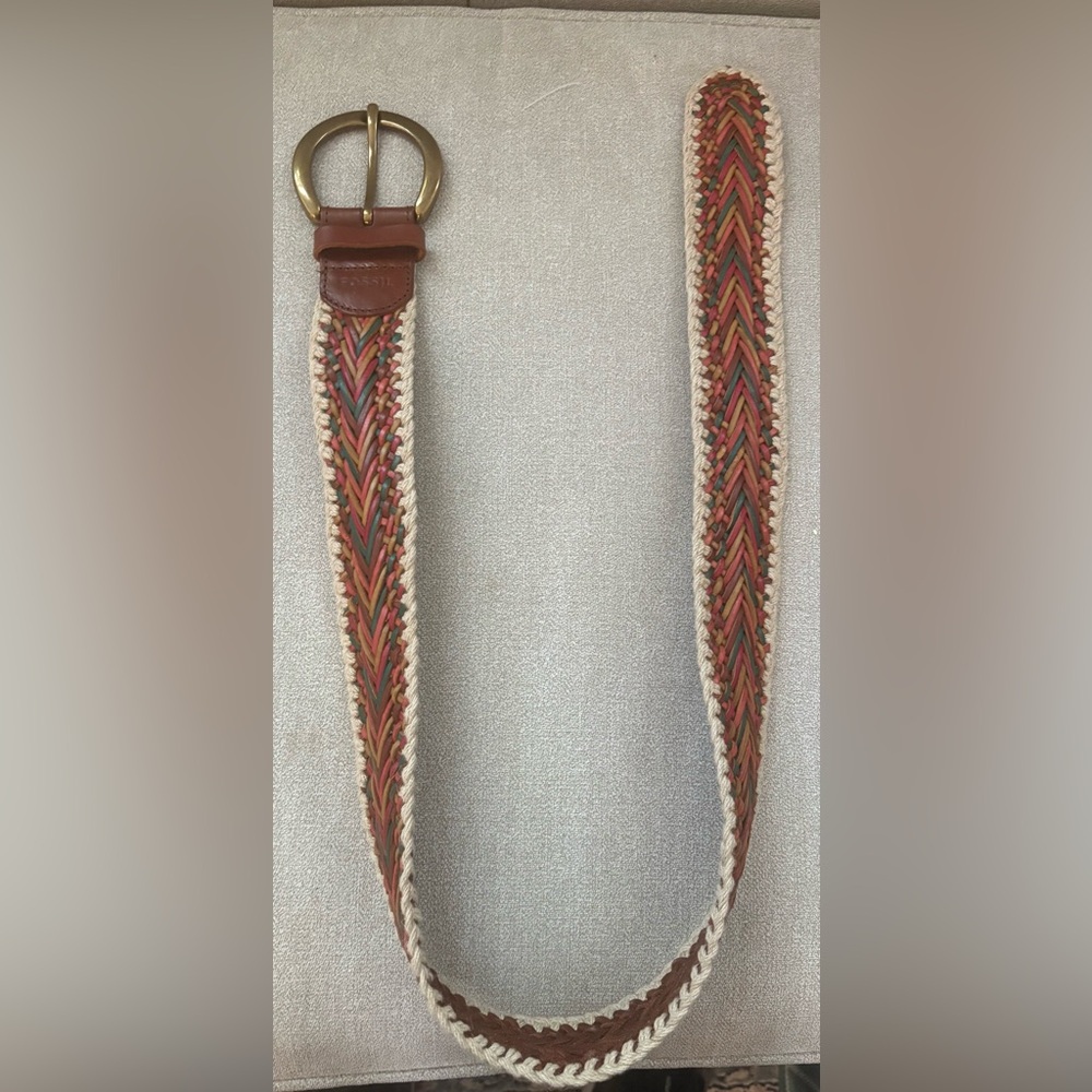 Fossil Chevron Weave Multi Belt Size Small NWT